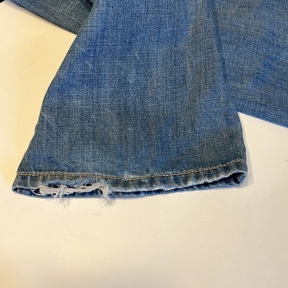 American Eagle Favorite Boyfriend Distressed Medium Blue  Wash Jeans Size 4 long - Picture 10 of 12